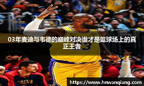 03年麦迪与韦德的巅峰对决谁才是篮球场上的真正王者